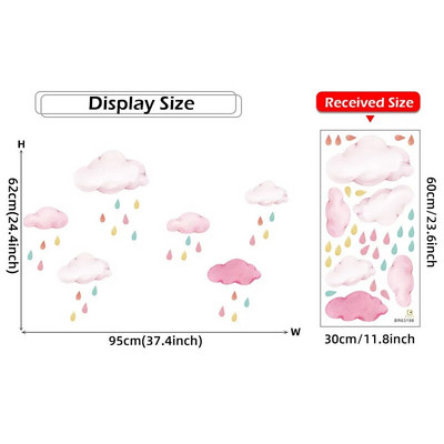 Karikatūra mākonis bērnu istabas sienas uzlīmes interjera dekorēšanai sienas uzlīmes bērnu istabai bērnudārza DIY uzlīmes guļamistabas tapetes