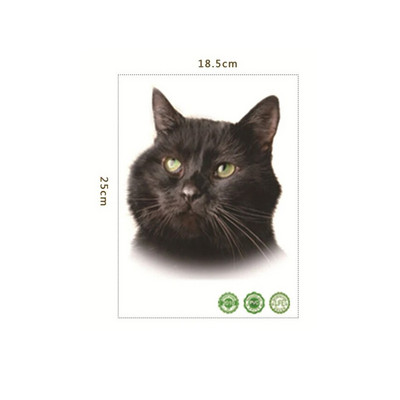 Tualetes uzlīmes 3D kaķu spilgtas sienas uzlīmes Modes jauki dzīvnieki PVC ūdensnecaurlaidīga uzlīme vannas istabas tualetes virtuves dekoram