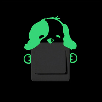 Autocolant cu comutator luminos de desene animate Autocolante de perete care strălucesc în întuneric Decor pentru acasă Autocolant de decorare pentru cameră pentru copii Decal Pisica Zână Steaua lunii