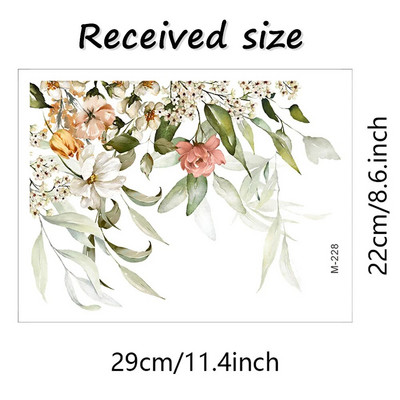 Αυτοκόλλητα μπάνιου τουαλέτας Μοντέρνα μινιμαλιστικά λουλούδια μοτίβα Αυτοκόλλητες ζωγραφιές για διακοσμήσεις μπάνιου