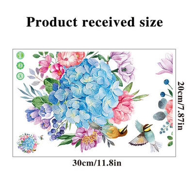 Αυτοκόλλητα μπάνιου τουαλέτας Μοντέρνα μινιμαλιστικά λουλούδια μοτίβα Αυτοκόλλητες ζωγραφιές για διακοσμήσεις μπάνιου