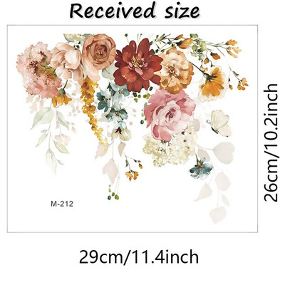 Αυτοκόλλητα μπάνιου τουαλέτας Μοντέρνα μινιμαλιστικά λουλούδια μοτίβα Αυτοκόλλητες ζωγραφιές για διακοσμήσεις μπάνιου