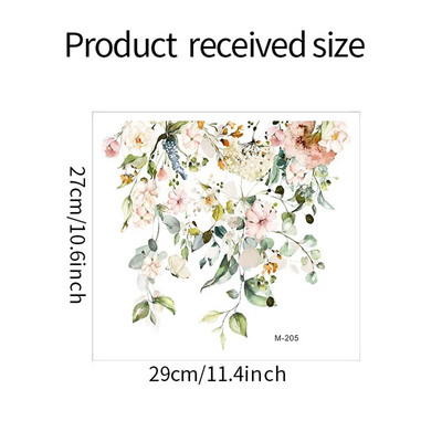 Αυτοκόλλητα μπάνιου τουαλέτας Μοντέρνα μινιμαλιστικά λουλούδια μοτίβα Αυτοκόλλητες ζωγραφιές για διακοσμήσεις μπάνιου