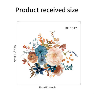 Αυτοκόλλητα μπάνιου τουαλέτας Μοντέρνα μινιμαλιστικά λουλούδια μοτίβα Αυτοκόλλητες ζωγραφιές για διακοσμήσεις μπάνιου