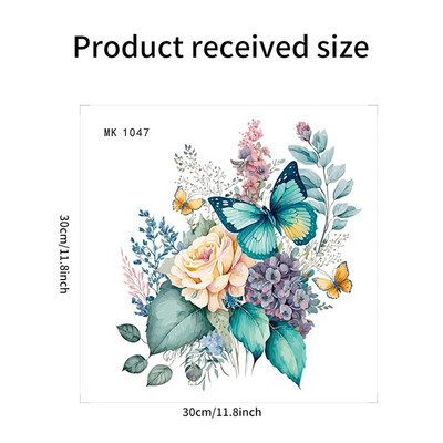 Αυτοκόλλητα μπάνιου τουαλέτας Μοντέρνα μινιμαλιστικά λουλούδια μοτίβα Αυτοκόλλητες ζωγραφιές για διακοσμήσεις μπάνιου