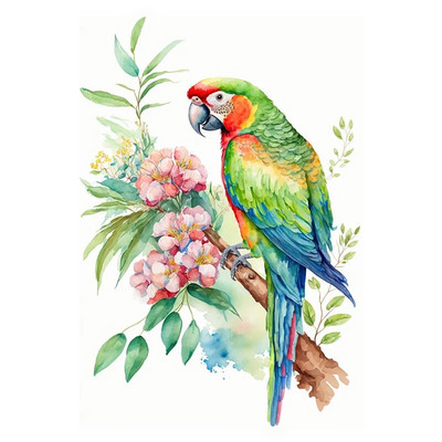 T303# Bufniță Papagali Păsări Stârc Floral Desene Animate Autocolant de perete Baie Toaletă Decor Living Dulap Frigider Decalcomani