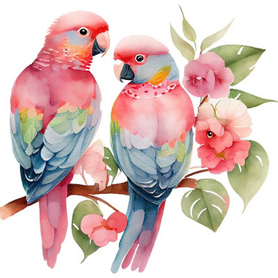 T303# Bufniță Papagali Păsări Stârc Floral Desene Animate Autocolant de perete Baie Toaletă Decor Living Dulap Frigider Decalcomani