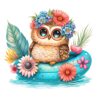 M238 Papagaiļi Putni Pūce Gārnis Ziedu karikatūra Dzīvnieki Sienas uzlīme Vannas istabas tualetes dekors Dzīvojamās istabas skapja Ledusskapja uzlīme