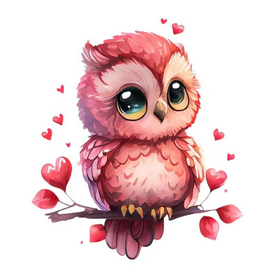 M238 Papagaiļi Putni Pūce Gārnis Ziedu karikatūra Dzīvnieki Sienas uzlīme Vannas istabas tualetes dekors Dzīvojamās istabas skapja Ledusskapja uzlīme