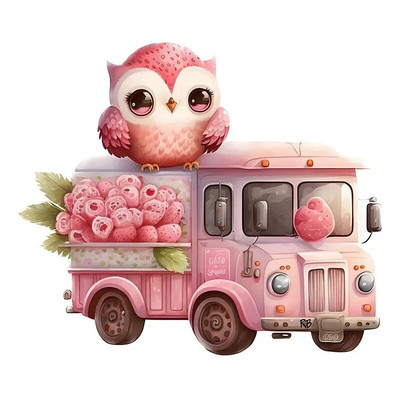 M238 Papagaiļi Putni Pūce Gārnis Ziedu karikatūra Dzīvnieki Sienas uzlīme Vannas istabas tualetes dekors Dzīvojamās istabas skapja Ledusskapja uzlīme