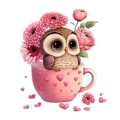 M238 Papagaiļi Putni Pūce Gārnis Ziedu karikatūra Dzīvnieki Sienas uzlīme Vannas istabas tualetes dekors Dzīvojamās istabas skapja Ledusskapja uzlīme