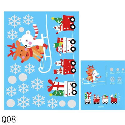 Priecīgus Ziemassvētkus Sniegpārsla Logu Stikla Uzlīme Elektrostatiskā Uzlīme Jaunais gads Bērnu istaba Ziemassvētku Sienas Uzlīmes Mājas Uzlīmes Dekors