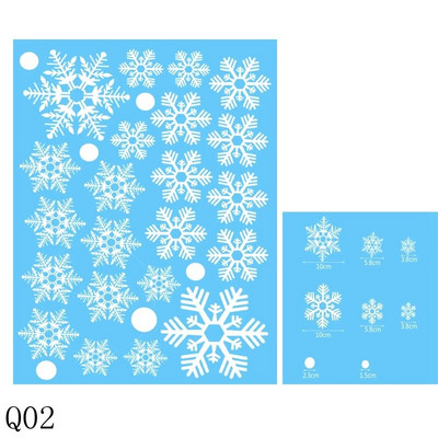 Priecīgus Ziemassvētkus Sniegpārsla Logu Stikla Uzlīme Elektrostatiskā Uzlīme Jaunais gads Bērnu istaba Ziemassvētku Sienas Uzlīmes Mājas Uzlīmes Dekors