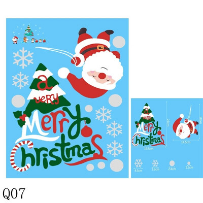 Priecīgus Ziemassvētkus Sniegpārsla Logu Stikla Uzlīme Elektrostatiskā Uzlīme Jaunais gads Bērnu istaba Ziemassvētku Sienas Uzlīmes Mājas Uzlīmes Dekors