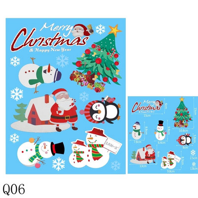 Priecīgus Ziemassvētkus Sniegpārsla Logu Stikla Uzlīme Elektrostatiskā Uzlīme Jaunais gads Bērnu istaba Ziemassvētku Sienas Uzlīmes Mājas Uzlīmes Dekors