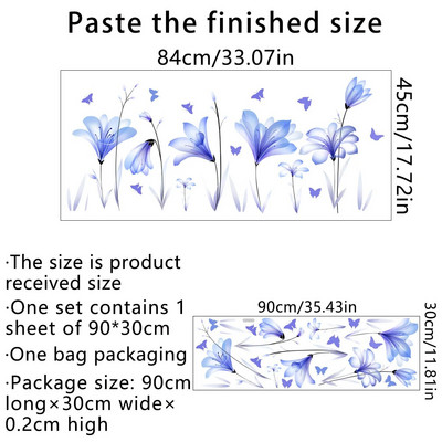 Akvareļkrāsu princese uz Mēness sienas uzlīmes meiteņu istabai, tauriņš, zieds, sienas uzlīmes Guļamistabas dekorēšanai bērnu istabas sienu uzlīmes