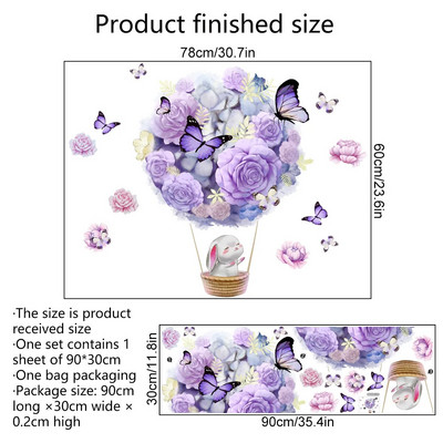 17db Akvarell pillangós fali matricák lányszoba gyerekeknek hálószoba fali matricák nappali baba óvodai dekor tapéta