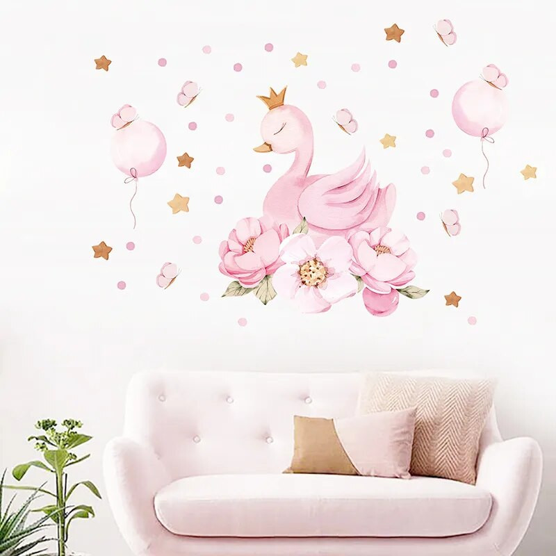 17db Akvarell pillangós fali matricák lányszoba gyerekeknek hálószoba fali matricák nappali baba óvodai dekor tapéta