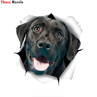 Three Ratels 1057 Jaukas 3D dzīvnieku uzlīmes Lauvas suns Dživa Rotaļu suns PVC mājsaimniecības dekorēšana sienas uzlīmes tualetes uzlīmes