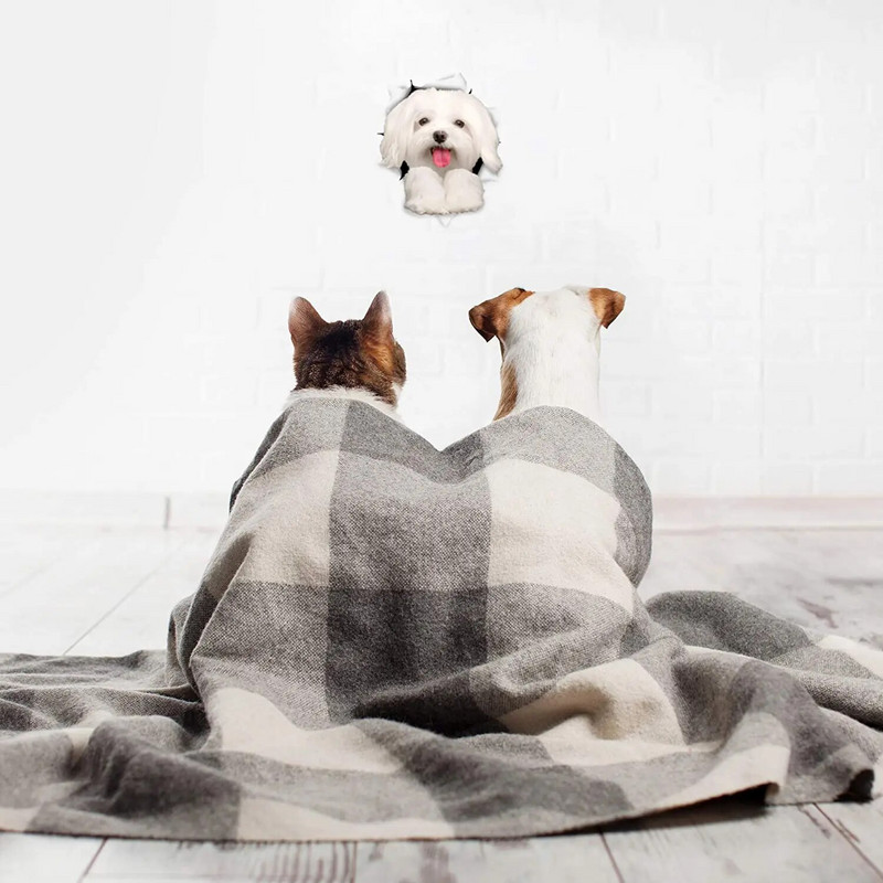 Three Ratels 1057 Jaukas 3D dzīvnieku uzlīmes Lauvas suns Dživa Rotaļu suns PVC mājsaimniecības dekorēšana sienas uzlīmes tualetes uzlīmes