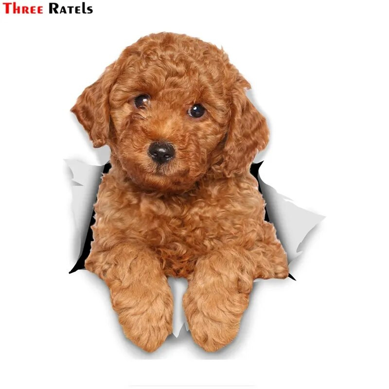 Three Ratels 1057 Jaukas 3D dzīvnieku uzlīmes Lauvas suns Dživa Rotaļu suns PVC mājsaimniecības dekorēšana sienas uzlīmes tualetes uzlīmes