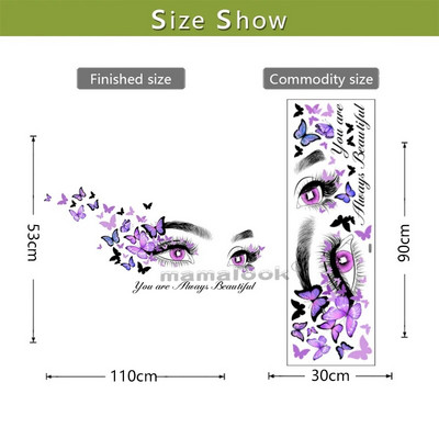 1 gab Tauriņu un figūru grafiska sienas uzlīme, mūsdienīga pašlīmējoša sienas mākslas uzlīme mājas dekorēšanai