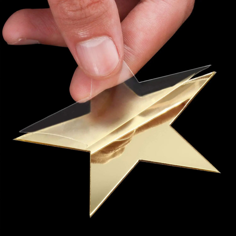 40/20GAB Akrila zvaigznes spoguļa sienas uzlīme Atstarojoša ūdensnecaurlaidīga spoguļa uzlīmes Dzīvojamās istabas guļamistabas fona sienas mājas dekors