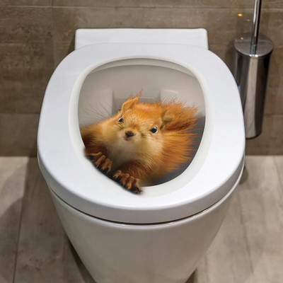 T31# Creative Cute Vāveres sienas uzlīme Vannas istabas tualetes dekors Dzīvojamās istabas skapja mājas dekorēšanas uzlīmes