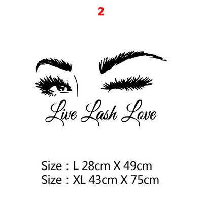 21 Style Skaistumkopšanas salons Skropstu māksla Vinila sienas uzlīmes dekors salona dekorēšanai meiteņu istabas dekorēšanas uzlīmes sienas gleznojuma uzlīmes