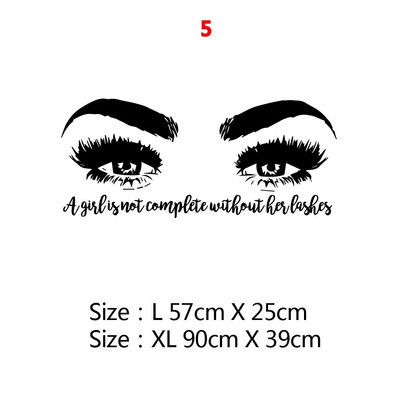 21 Style Skaistumkopšanas salons Skropstu māksla Vinila sienas uzlīmes dekors salona dekorēšanai meiteņu istabas dekorēšanas uzlīmes sienas gleznojuma uzlīmes