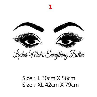 21 Style Skaistumkopšanas salons Skropstu māksla Vinila sienas uzlīmes dekors salona dekorēšanai meiteņu istabas dekorēšanas uzlīmes sienas gleznojuma uzlīmes