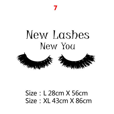 21 Style Skaistumkopšanas salons Skropstu māksla Vinila sienas uzlīmes dekors salona dekorēšanai meiteņu istabas dekorēšanas uzlīmes sienas gleznojuma uzlīmes