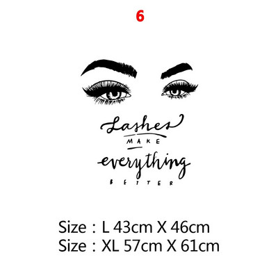 21 Style Skaistumkopšanas salons Skropstu māksla Vinila sienas uzlīmes dekors salona dekorēšanai meiteņu istabas dekorēšanas uzlīmes sienas gleznojuma uzlīmes