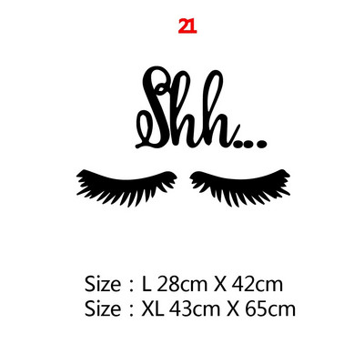 21 Style Skaistumkopšanas salons Skropstu māksla Vinila sienas uzlīmes dekors salona dekorēšanai meiteņu istabas dekorēšanas uzlīmes sienas gleznojuma uzlīmes