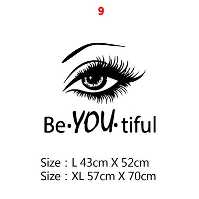 21 Style Skaistumkopšanas salons Skropstu māksla Vinila sienas uzlīmes dekors salona dekorēšanai meiteņu istabas dekorēšanas uzlīmes sienas gleznojuma uzlīmes