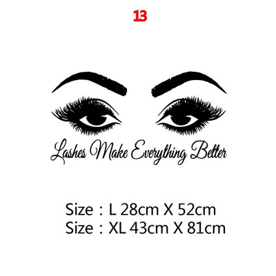 21 Style Skaistumkopšanas salons Skropstu māksla Vinila sienas uzlīmes dekors salona dekorēšanai meiteņu istabas dekorēšanas uzlīmes sienas gleznojuma uzlīmes