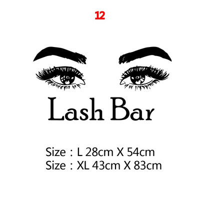 21 Style Skaistumkopšanas salons Skropstu māksla Vinila sienas uzlīmes dekors salona dekorēšanai meiteņu istabas dekorēšanas uzlīmes sienas gleznojuma uzlīmes