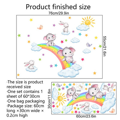 Pillangó szivárvány egyszarvú fali matricák gyerekeknek szoba dekoráció baba lányok baba fiúk szoba falmatricák óvoda bölcsődei szoba