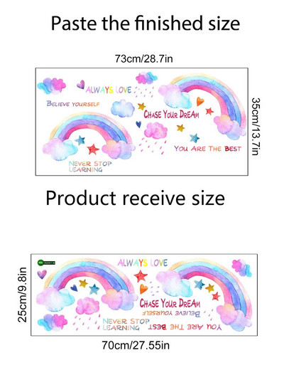 Pillangó szivárvány egyszarvú fali matricák gyerekeknek szoba dekoráció baba lányok baba fiúk szoba falmatricák óvoda bölcsődei szoba