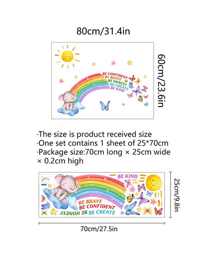 Pillangó szivárvány egyszarvú fali matricák gyerekeknek szoba dekoráció baba lányok baba fiúk szoba falmatricák óvoda bölcsődei szoba