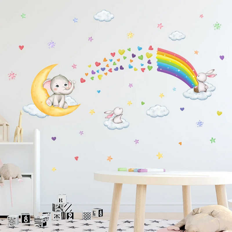 Pillangó szivárvány egyszarvú fali matricák gyerekeknek szoba dekoráció baba lányok baba fiúk szoba falmatricák óvoda bölcsődei szoba