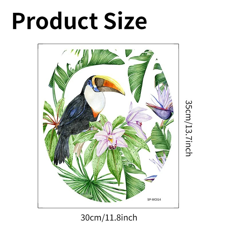 WC pjedestāla pannas vāka uzlīme tualetes ķeblīša kumodes uzlīme Mājas dekors Vannas istabas dekors 3D drukāts ziedu skata uzlīmes