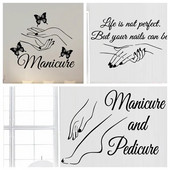 Izsmalcinātas vinila uzlīmes nagu salonu citāti Sienas uzlīmes Mākslas sienas gleznojumi Skaistumkopšanas salona apdares uzlīmes Sievietēm Meiteņu Guļamistabas Dekors