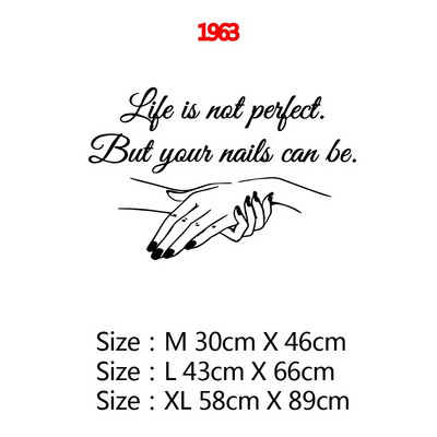 Izsmalcinātas vinila uzlīmes nagu salonu citāti Sienas uzlīmes Mākslas sienas gleznojumi Skaistumkopšanas salona apdares uzlīmes Sievietēm Meiteņu Guļamistabas Dekors