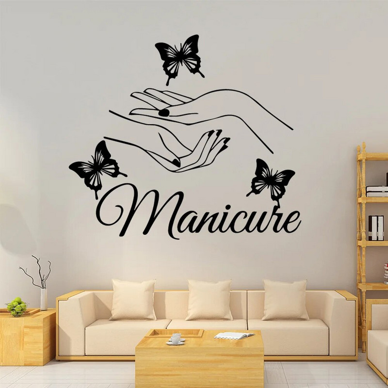 Izsmalcinātas vinila uzlīmes nagu salonu citāti Sienas uzlīmes Mākslas sienas gleznojumi Skaistumkopšanas salona apdares uzlīmes Sievietēm Meiteņu Guļamistabas Dekors