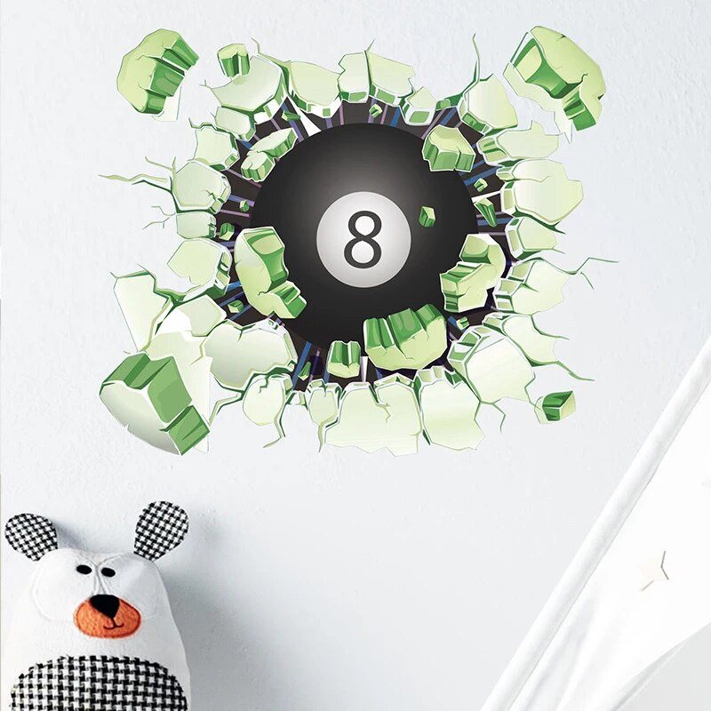 1 db új futball foci kosárlabda falmatrica sport fiúknak hálószoba fali matricák gyerekszobáknak óvoda dekoráció