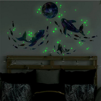 φωτεινό αστέρι φάλαινα φεγγάρι αυτοκόλλητο αυτοκόλλητο τοίχου διακόσμηση τοίχου σαλονιού κρεβατοκάμαρας μοντέρνας τέχνης τοιχογραφία