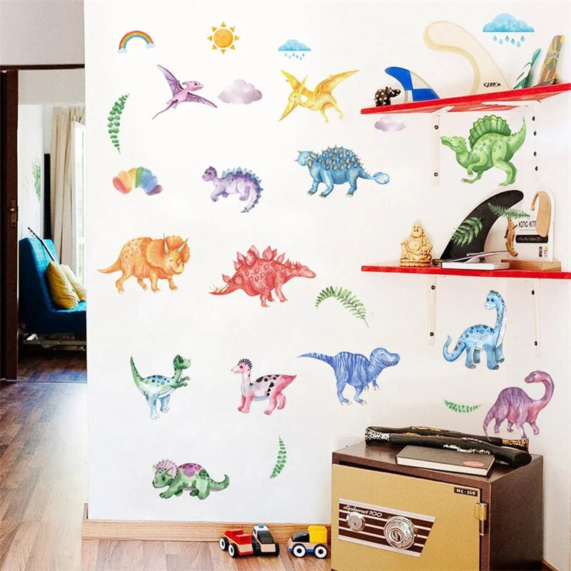 Dinazauru sienas uzlīmes Guļamistabas viesistabas sienu dekorēšana Filmas plakātu durvju uzlīme