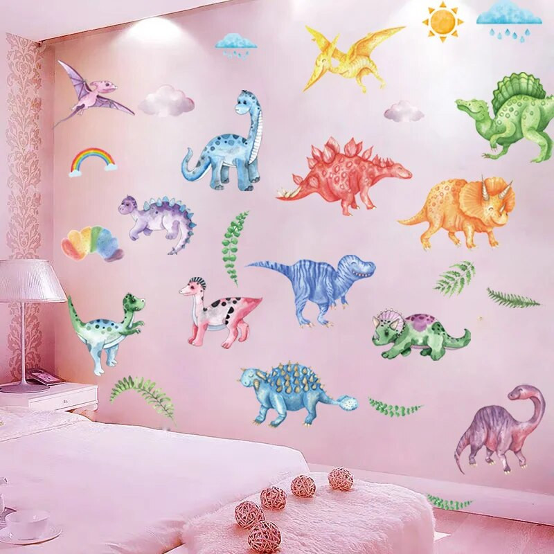 Dinazauru sienas uzlīmes Guļamistabas viesistabas sienu dekorēšana Filmas plakātu durvju uzlīme