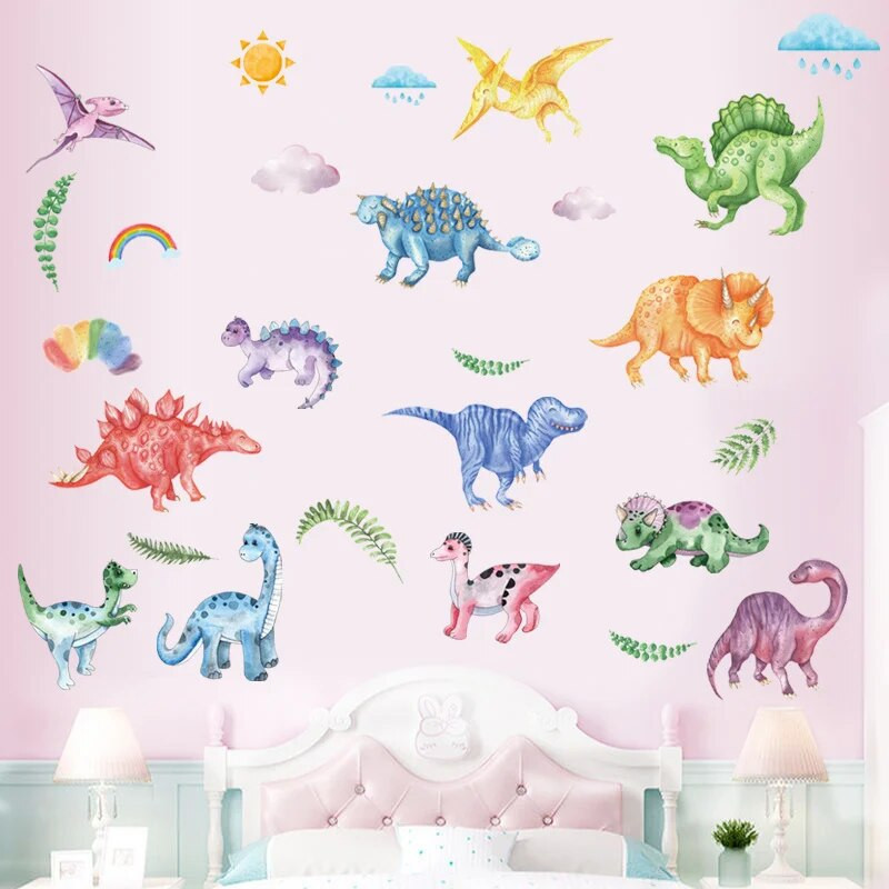 Dinazauru sienas uzlīmes Guļamistabas viesistabas sienu dekorēšana Filmas plakātu durvju uzlīme